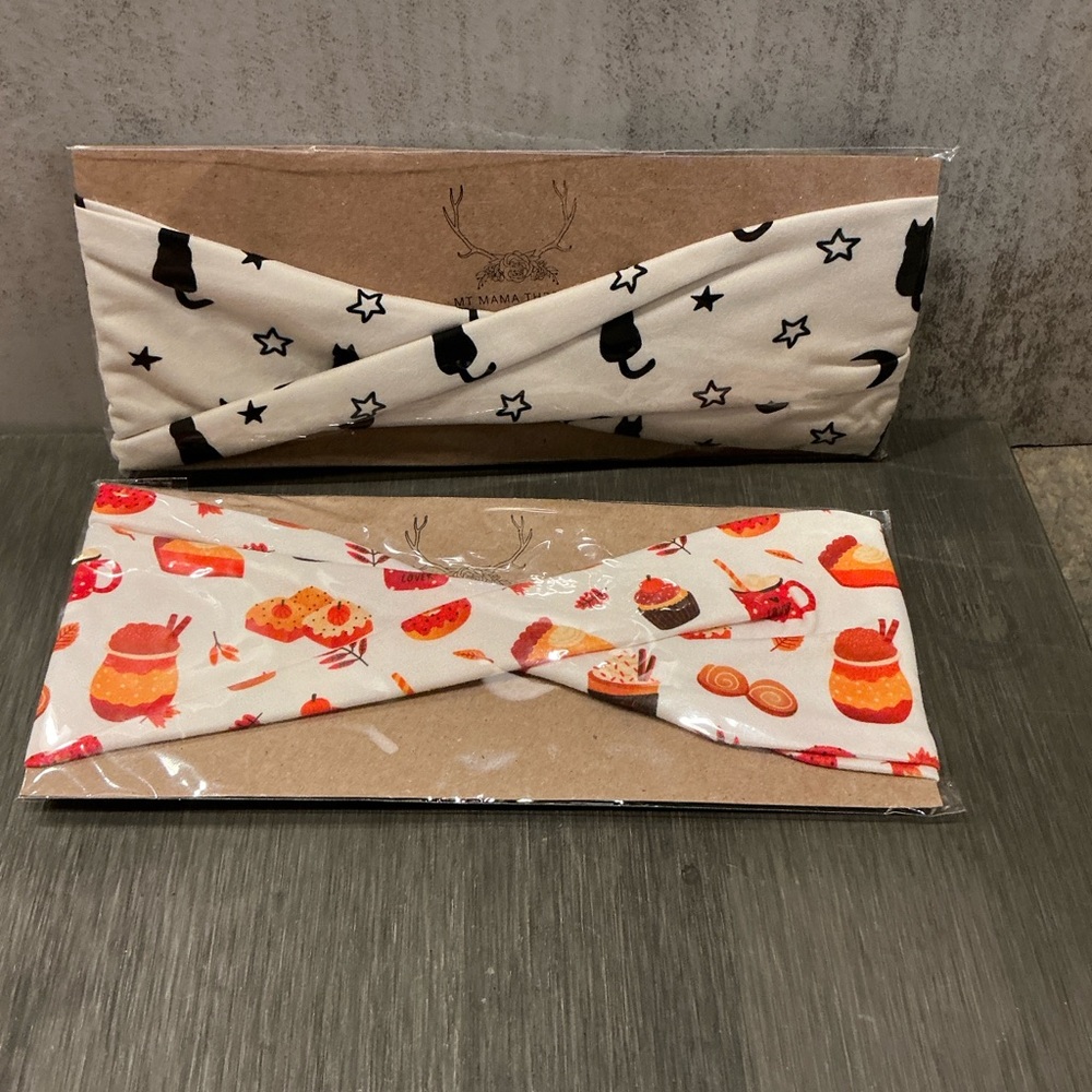 Autumn & Halloween Soft Headbands pumpkins cats